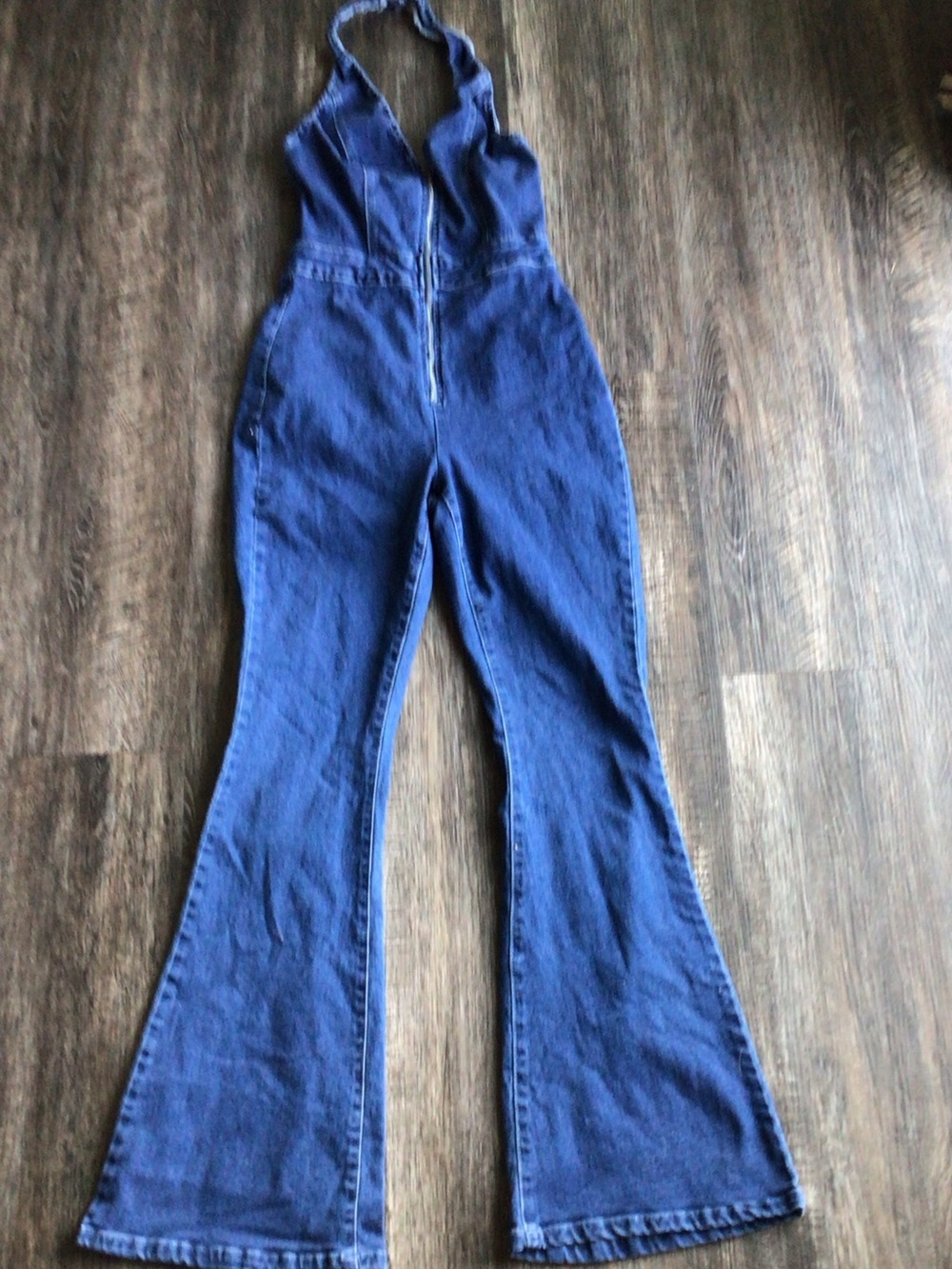 Windsor Blue Denim Flare Jumpsuit